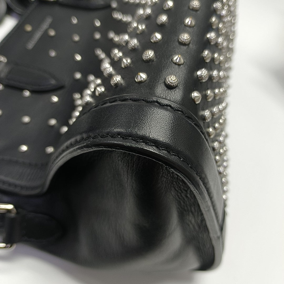 Leather Shoulder Bag Small Black