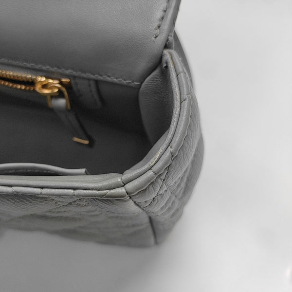 Dior Caro Medium Cannage Calfskin Gray