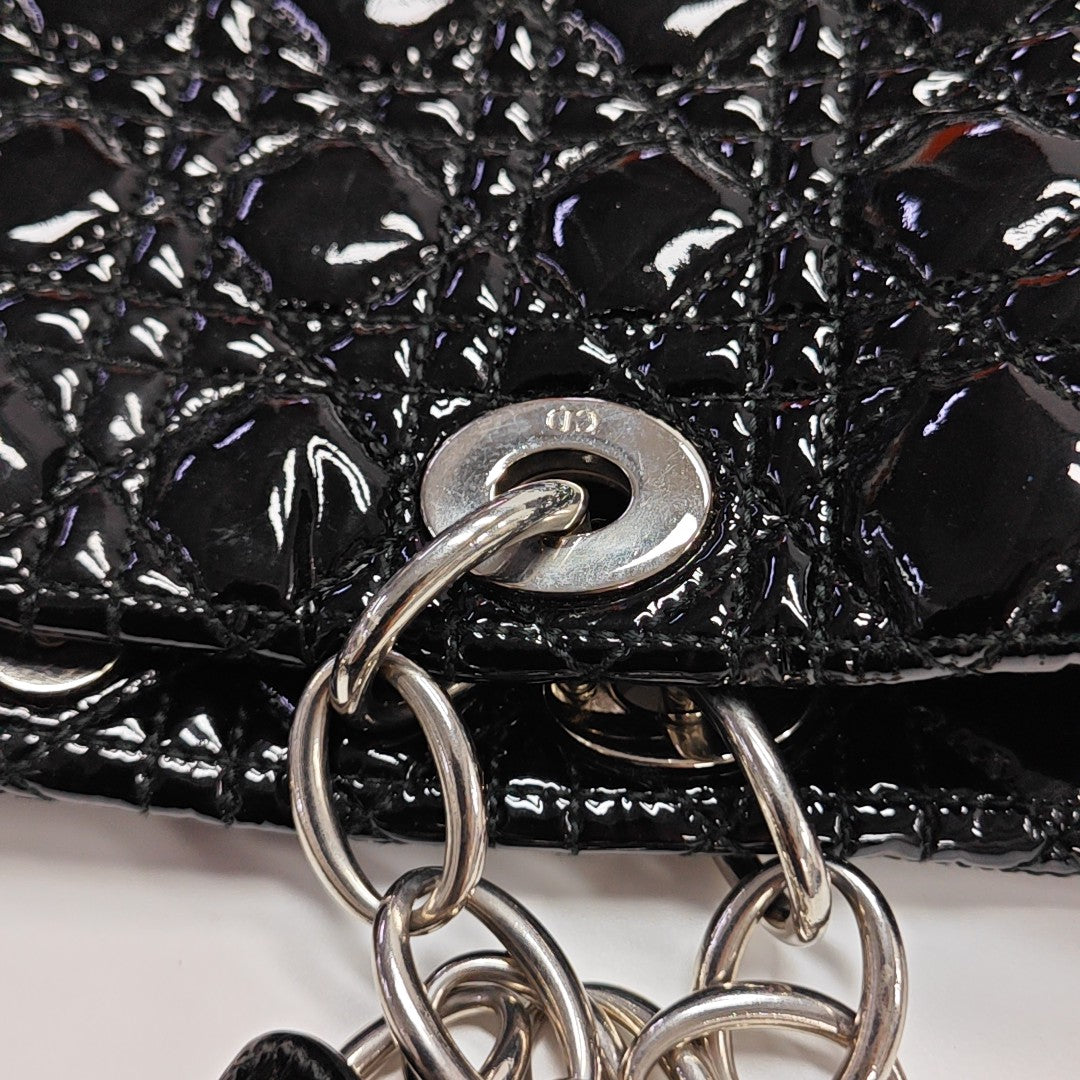 Dior Soft Cannage Patent Leather Black