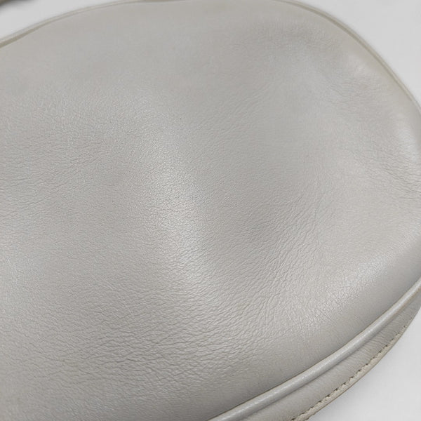 C CHARM Quilted Calfskin White