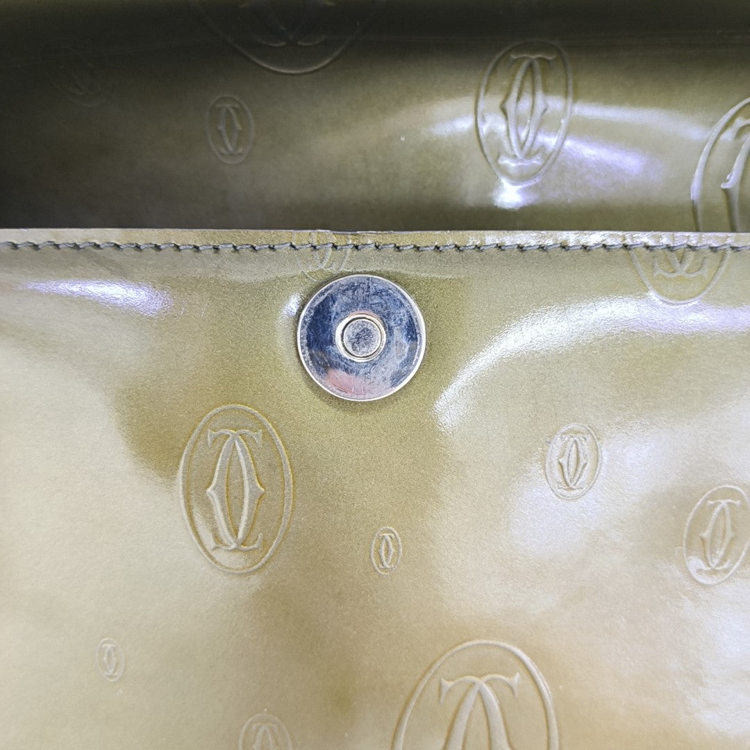 Patent Leather Shoulder Bag Green