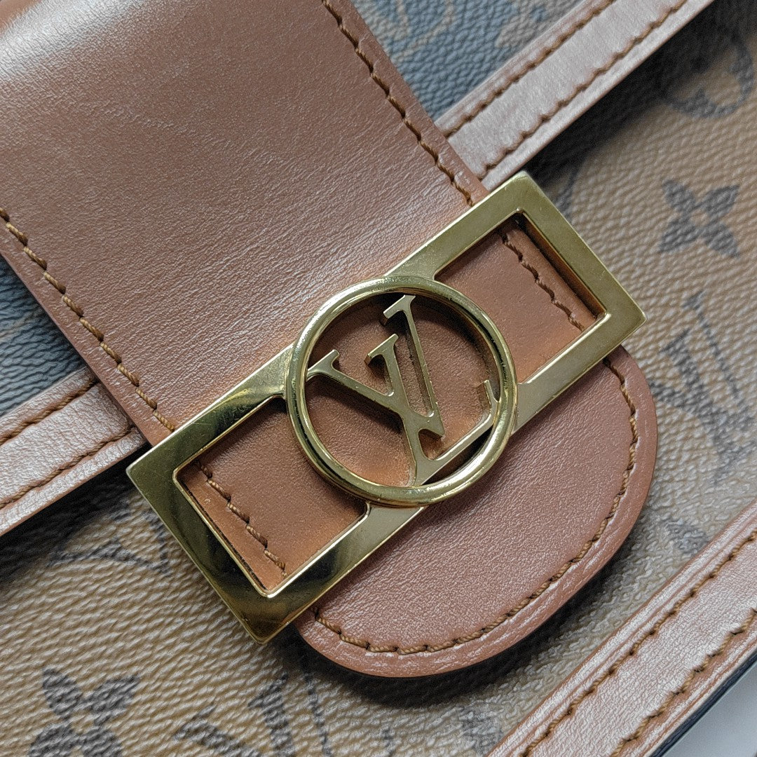 DAUPHINE MM Monogram Coated Canvas Brown