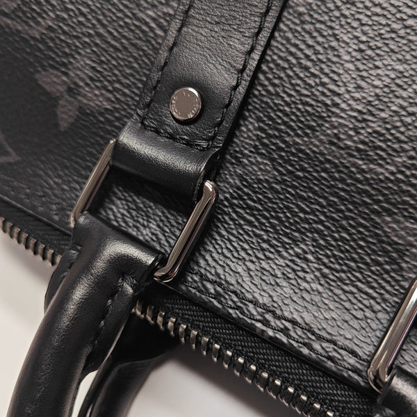 KEEPALL Mini Monogram Coated Canvas Black