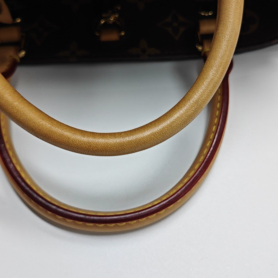 MONTAIGNE BB Monogram Coated Canvas Brown