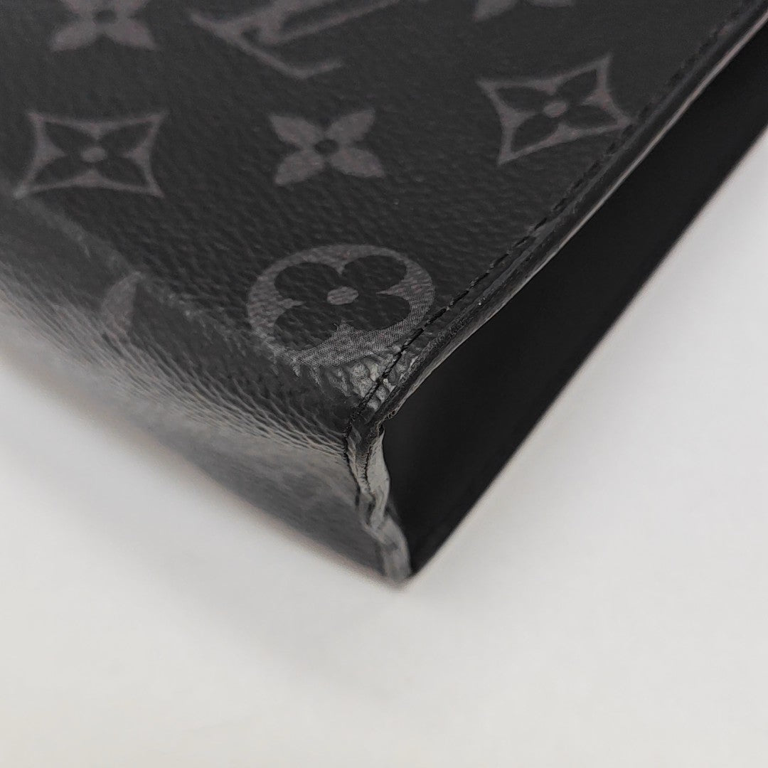 Pochette Voyag MM Monogram Coated Canvas Black