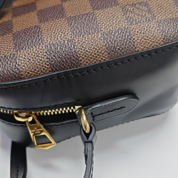 SANTA MONICA Damier Ebene Coated Canvas Brown