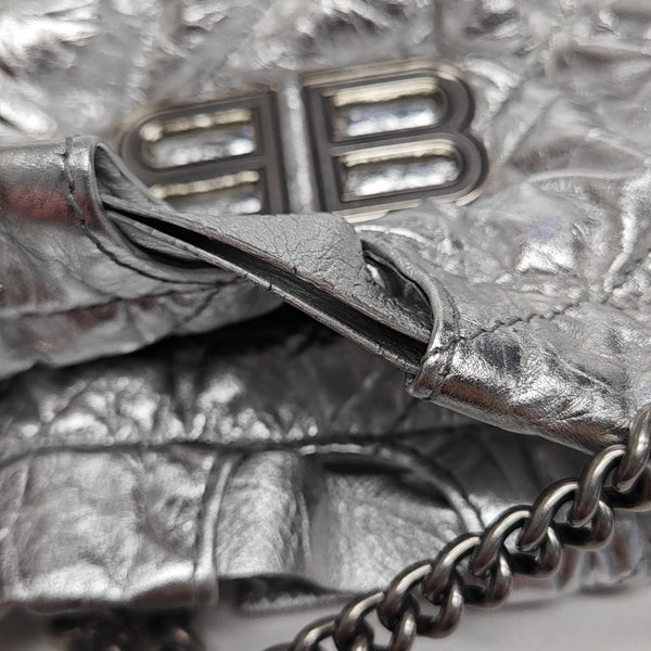 Crush Small Quilted Calfskin Silver