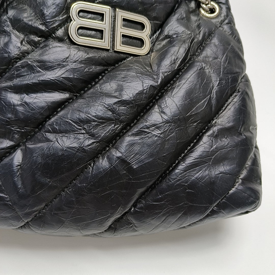 Crush Quilted Calfskin Black