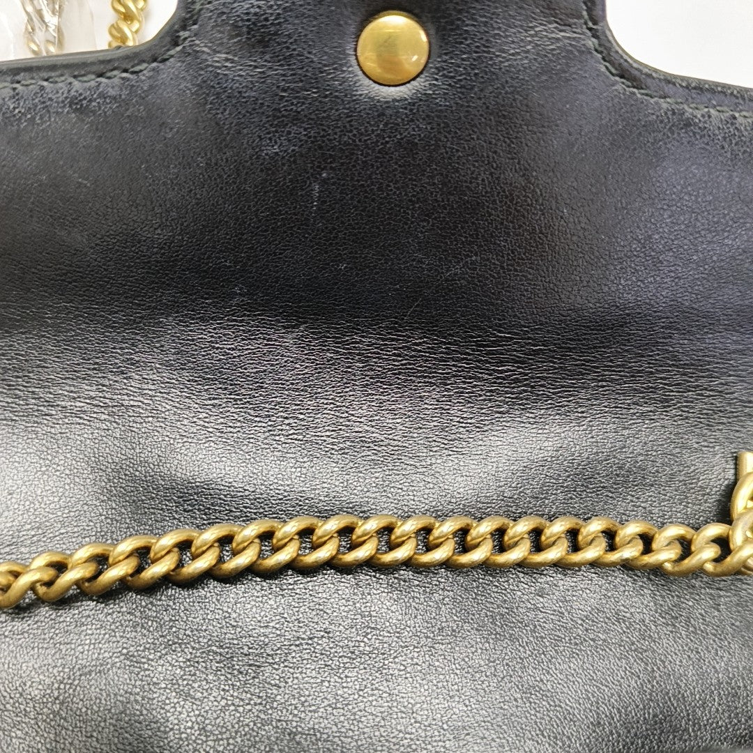GG Marmont Mini Quilted Calfskin Black