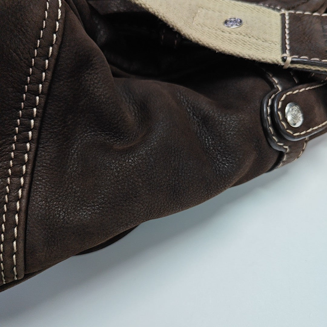 Calfskin Shoulder Bag Brown