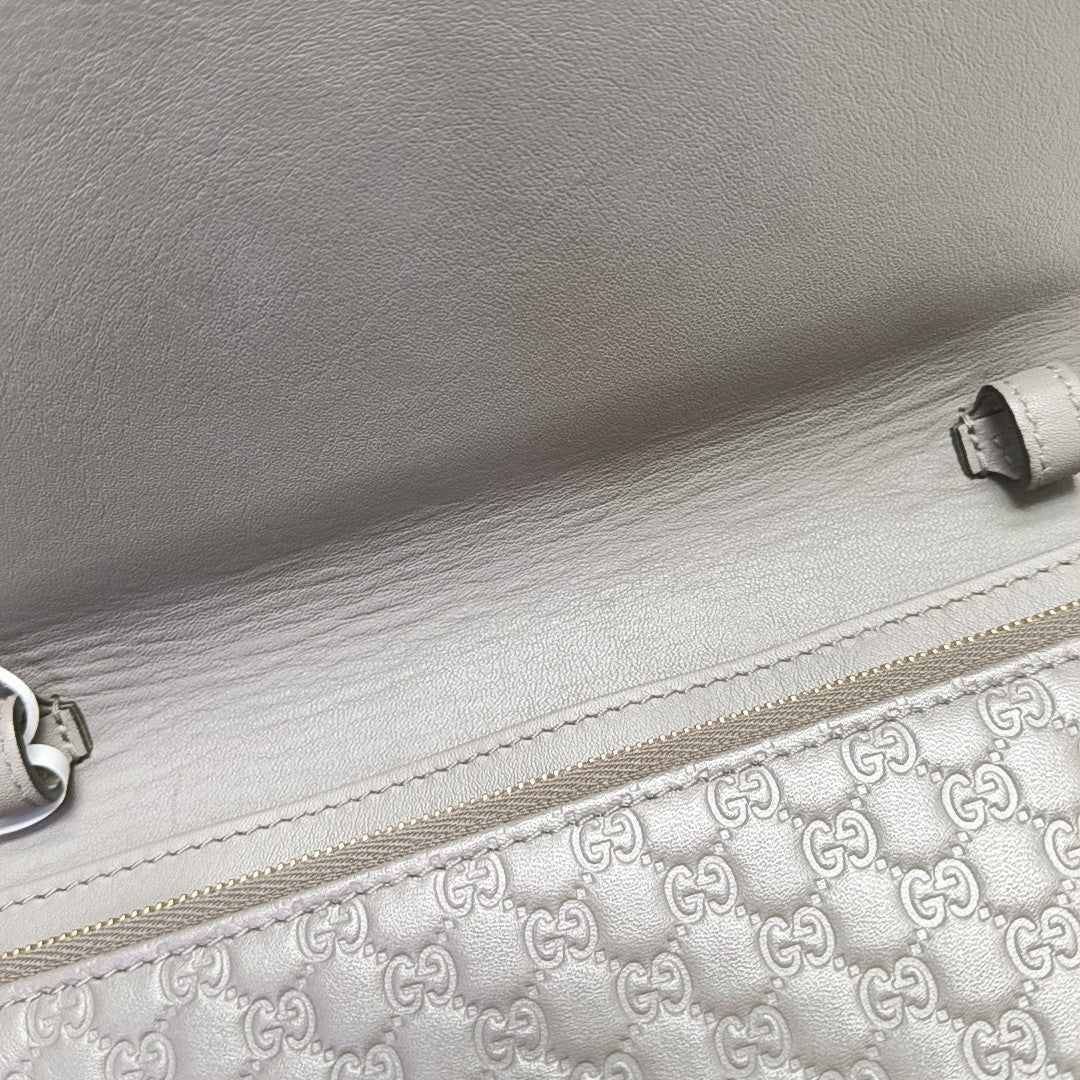 Microguccissima Monogram Calfskin Gray