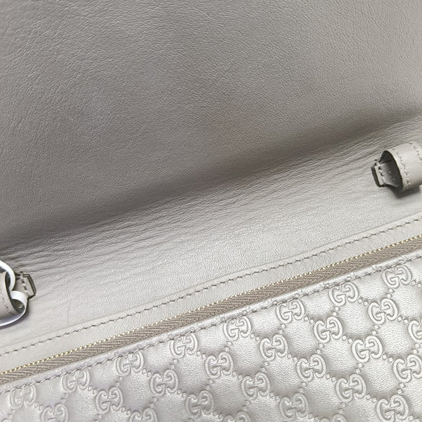 Microguccissima Monogram Calfskin Gray
