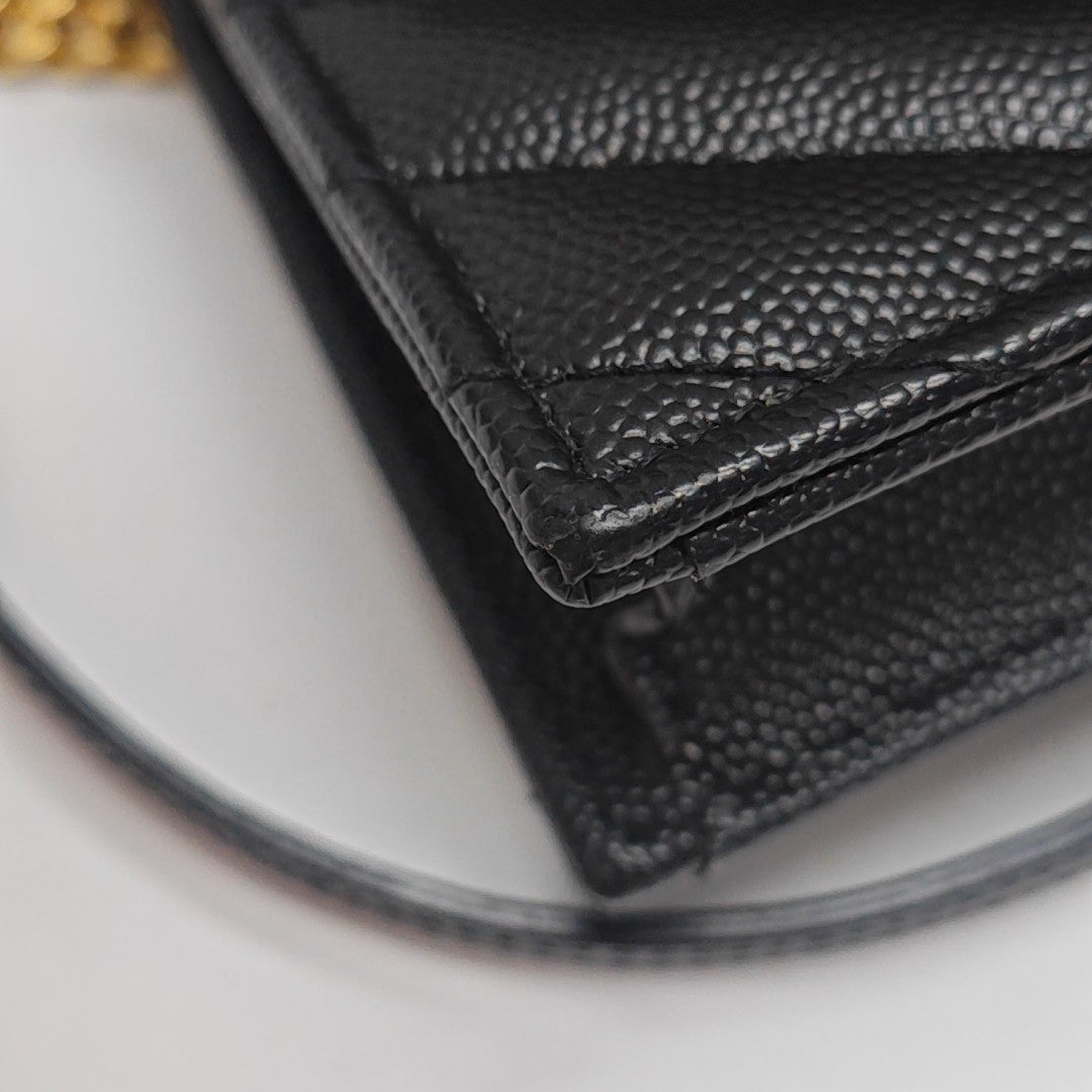 MONOGRAM WOC Chevron Calfskin Black