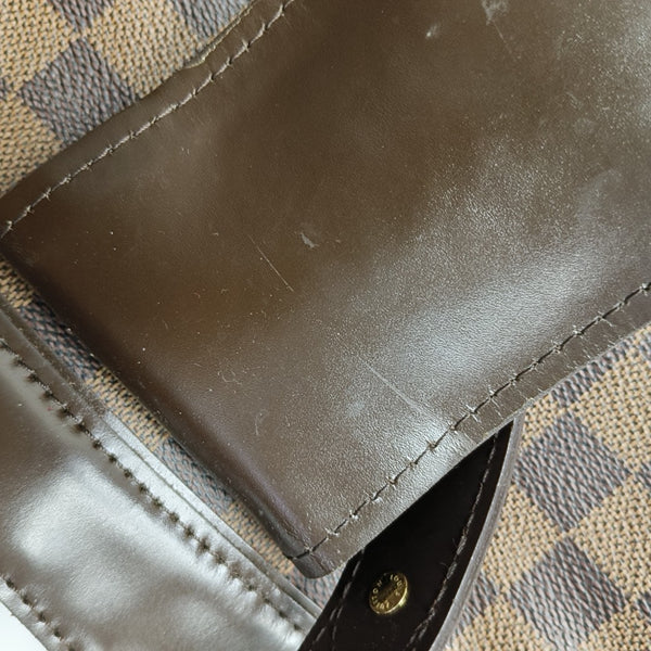 SISTINA MM Damier Ebene Coated Canvas Brown