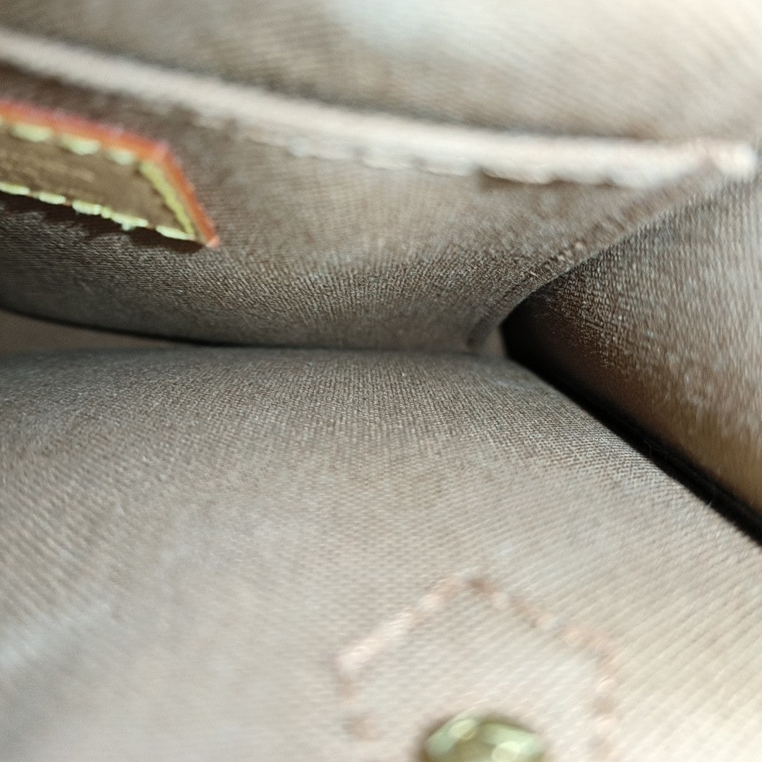SAC PLAT Mini Monogram Coated Canvas Brown