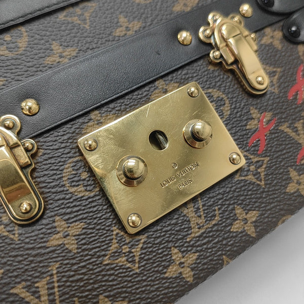 PETITE MALLE Monogram Coated Canvas Brown