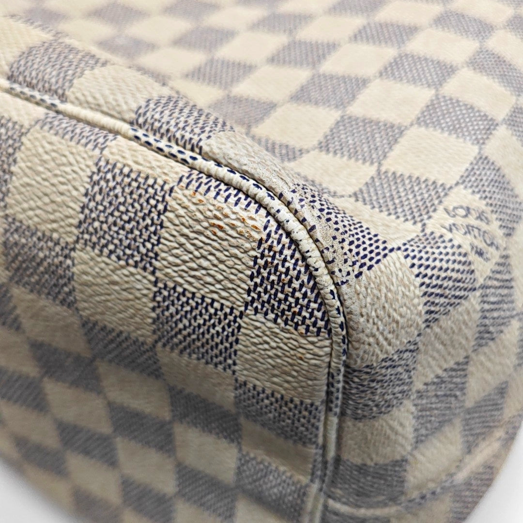 NEVERFULL MM Damier Azur Coated Canvas White