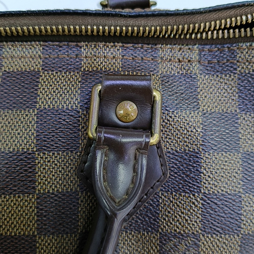 SPEEDY 30 Damier Ebene Coated Canvas Brown
