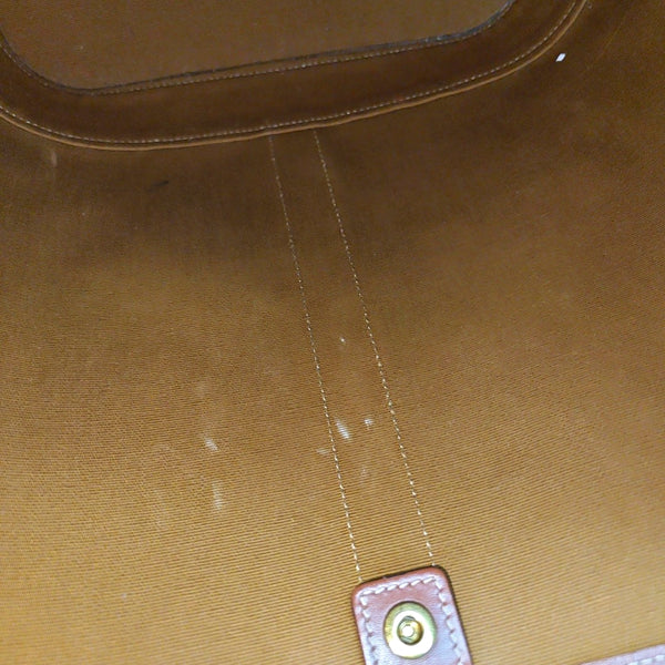Authenticated pre-owned  TRIOMPHE CANVAS Medium Coated Canvas Yellow - Bucket Bag at Looply