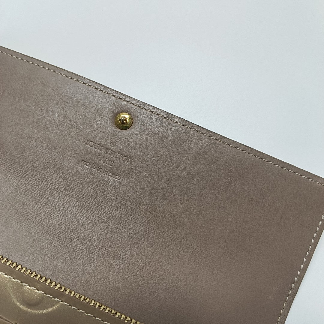 INTERNATIONAL Monogram Patent Leather Yellow Wallet