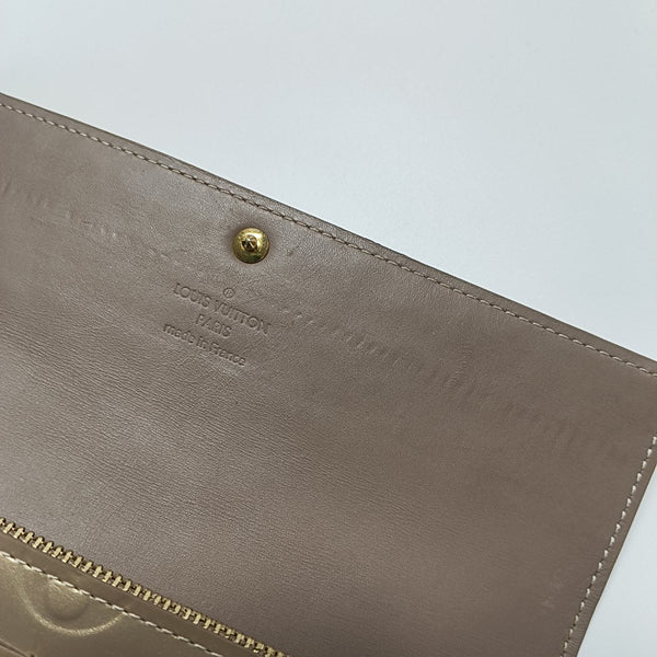 INTERNATIONAL Monogram Patent Leather Yellow Wallet