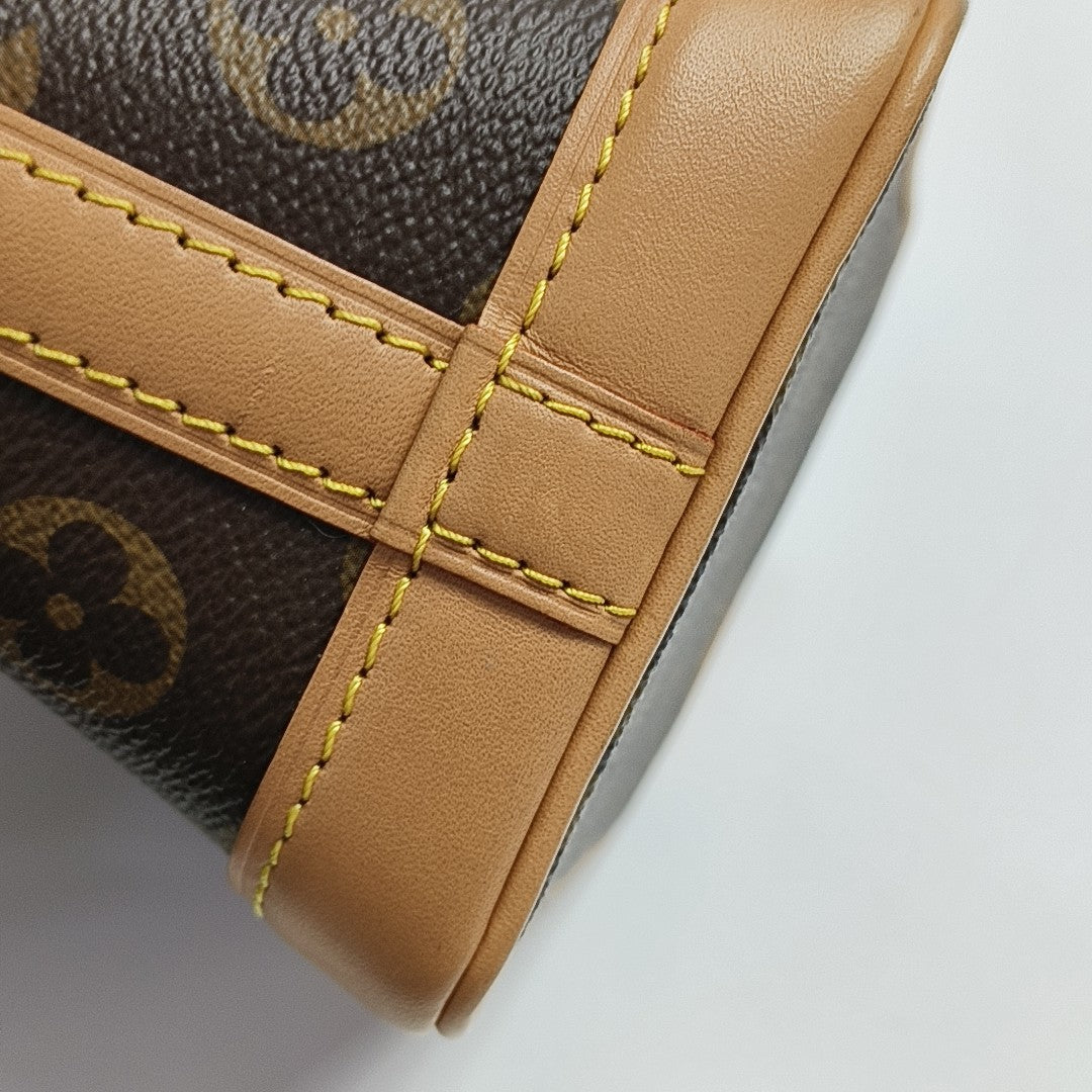 NOÉ Nano Monogram Coated Canvas Brown