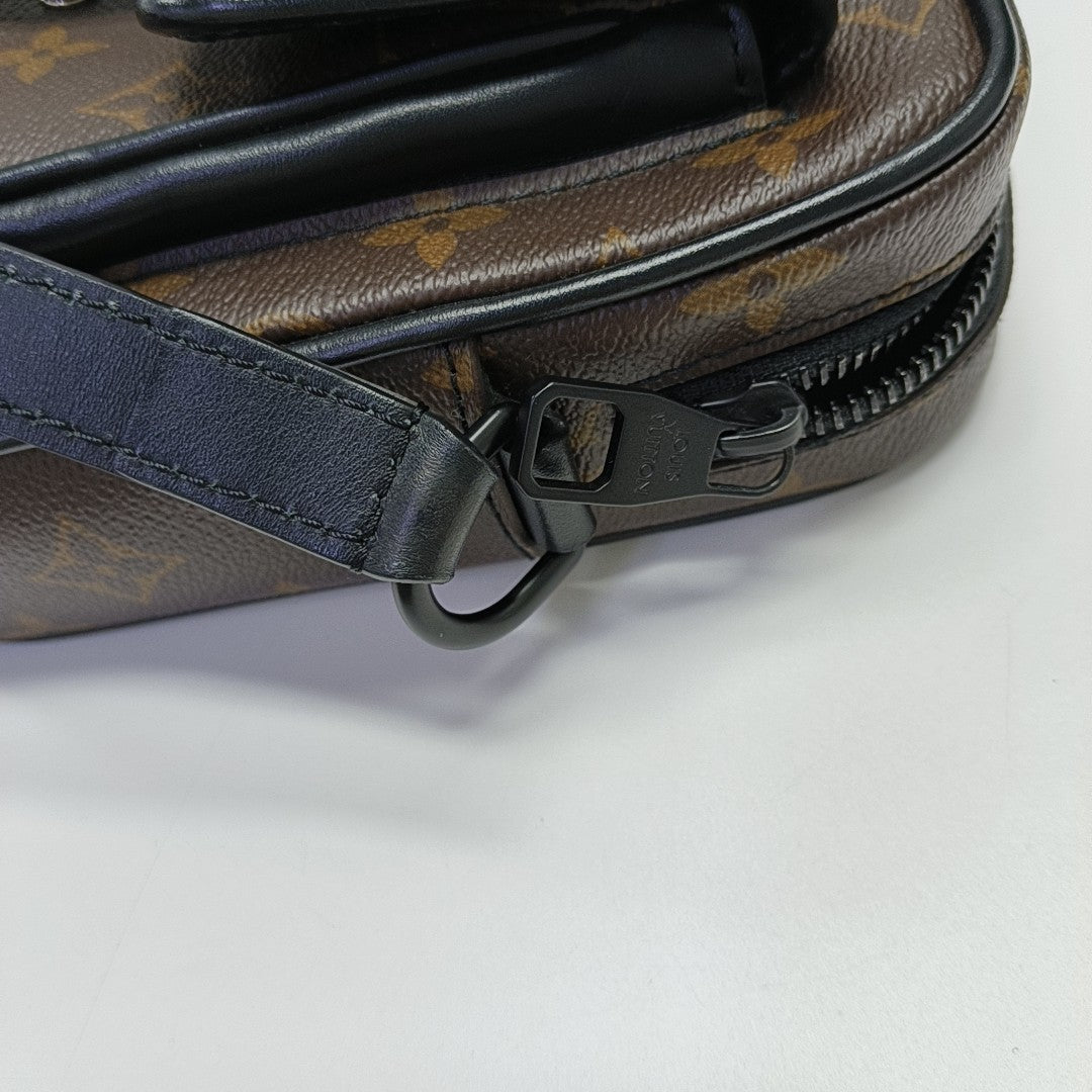 CHRISTOPHER Monogram Coated Canvas Brown