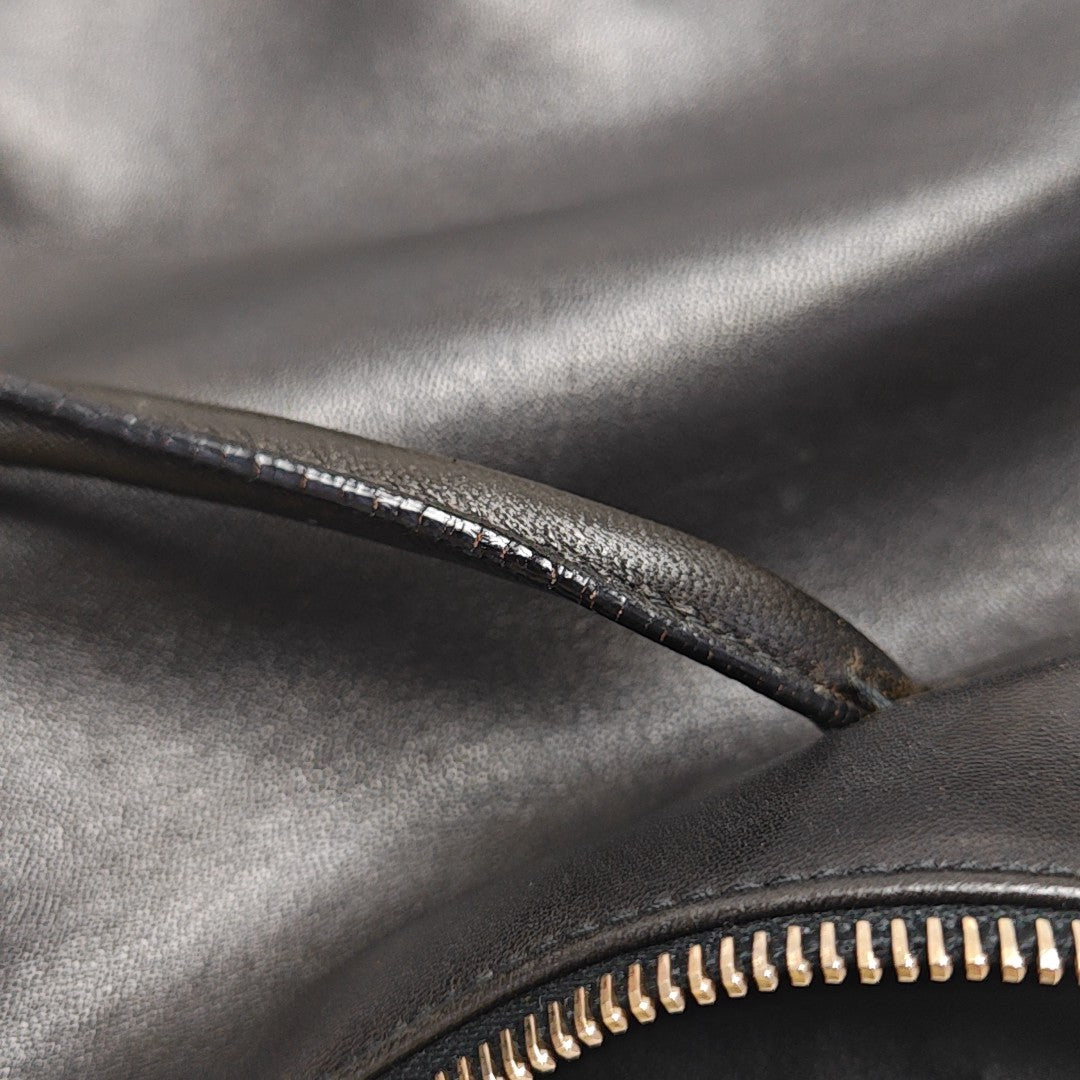 Calfskin Top Handle Bag Brown