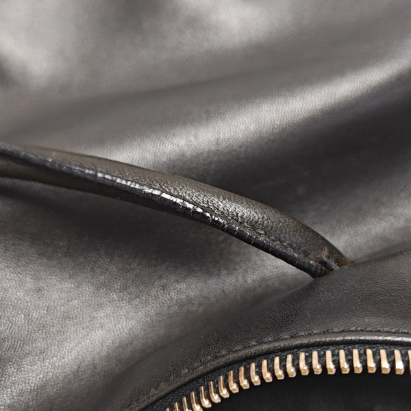 Calfskin Top Handle Bag Brown