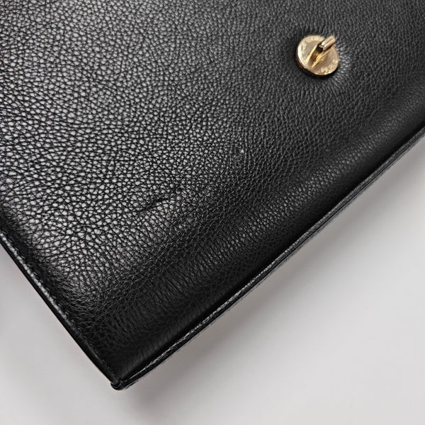 LABEL CLICK Medium Quilted Calfskin Black