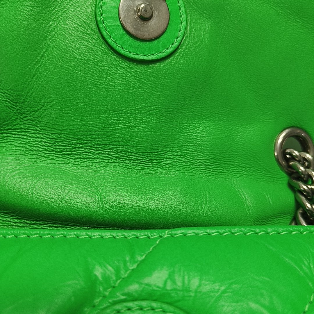 Crush Small Quilted Calfskin Green
