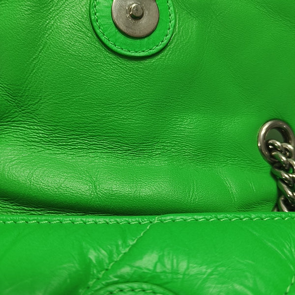 Crush Small Quilted Calfskin Green