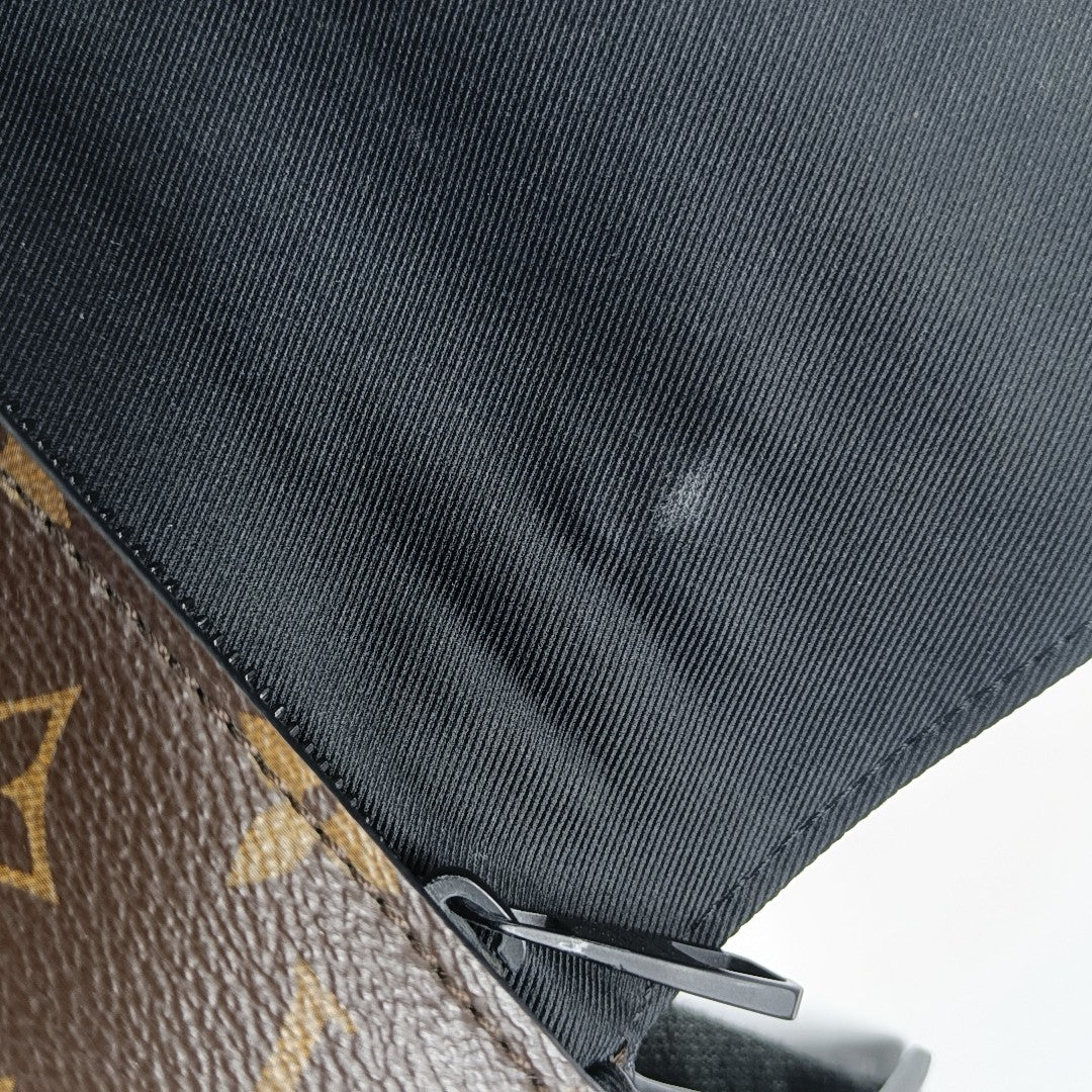 S LOCK Monogram Coated Canvas Brown