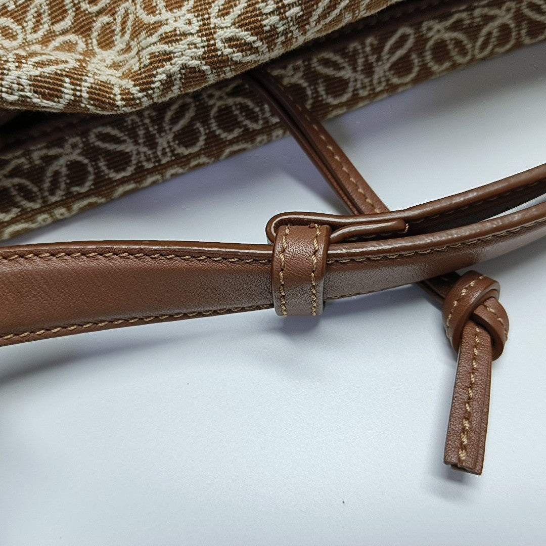 Monogram Canvas Top Handle Bag Brown