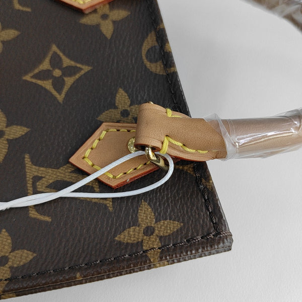 SAC PLAT Mini Monogram Coated Canvas Brown