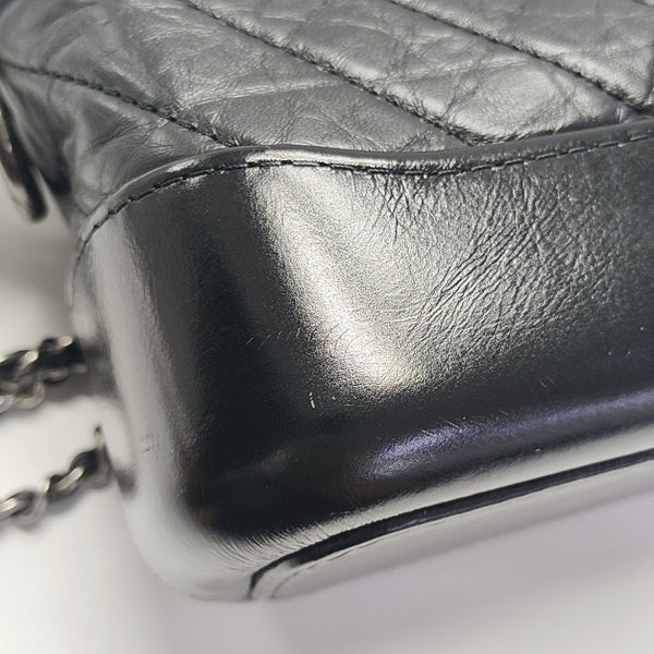 GABRIELLE Small Quilted Calfskin Black