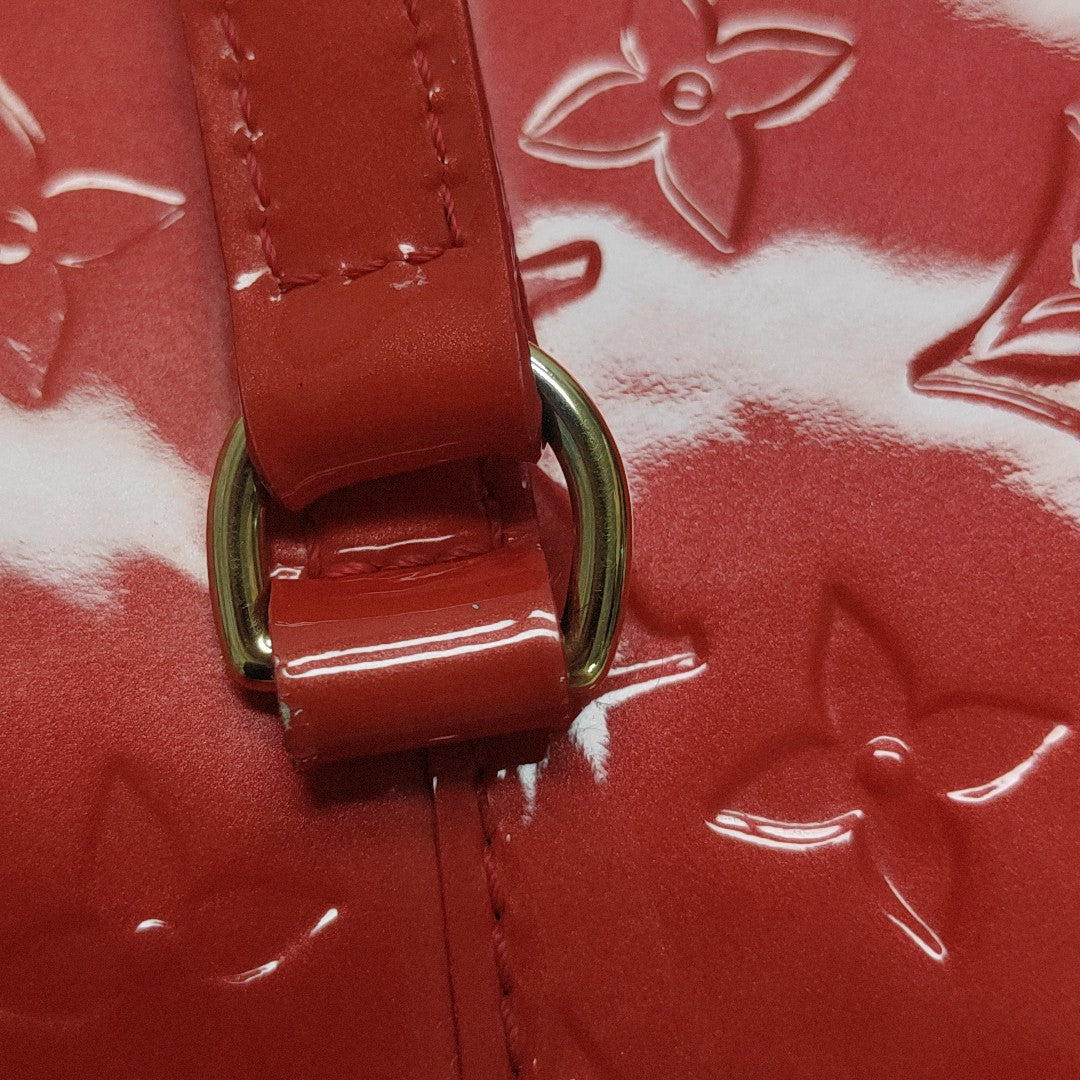 Monogram Patent Leather Tote Bag Red