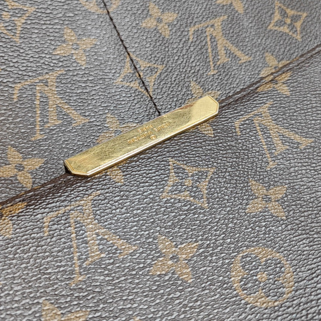 VALMY Monogram Coated Canvas Brown