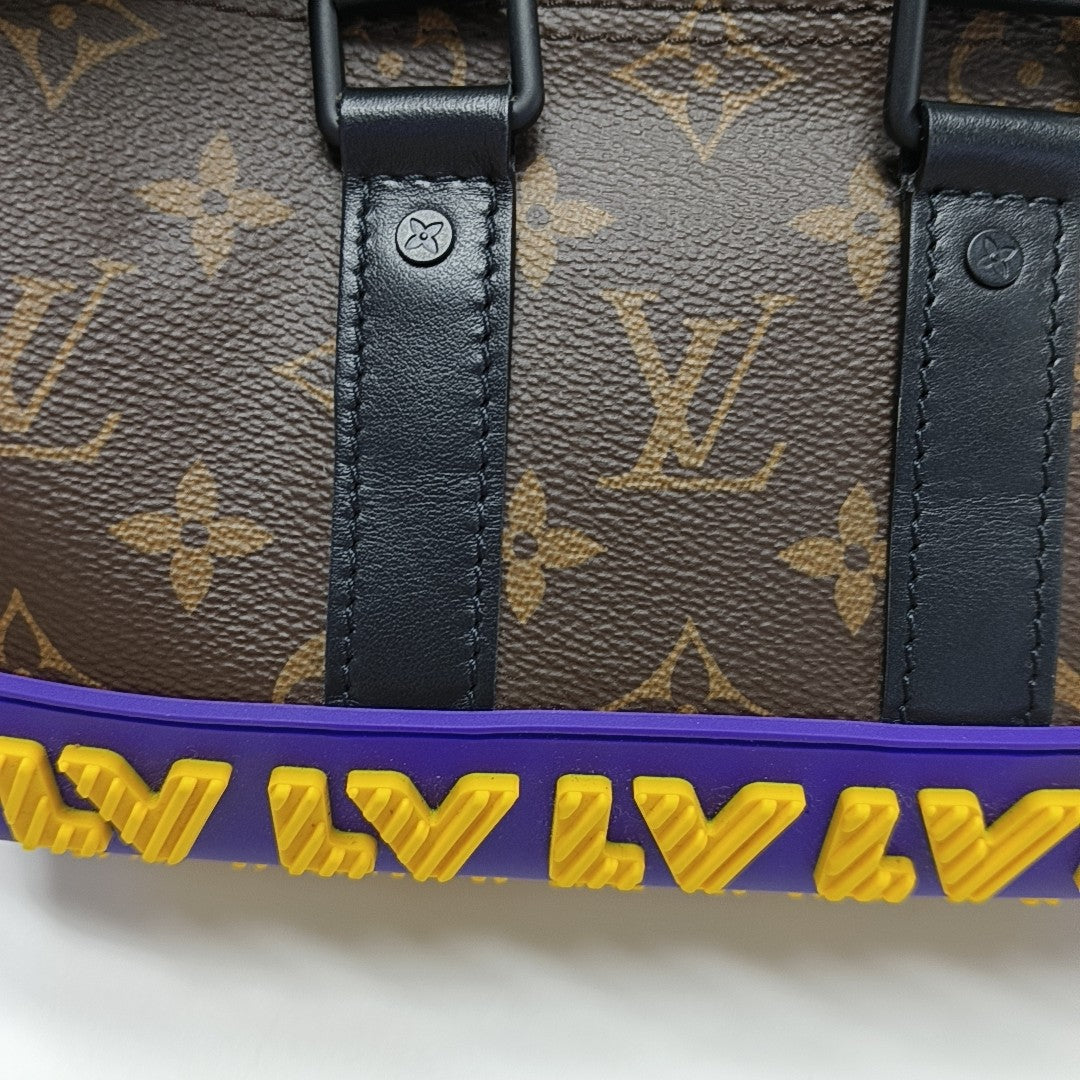 KEEPALL Nano Monogram Coated Canvas Brown