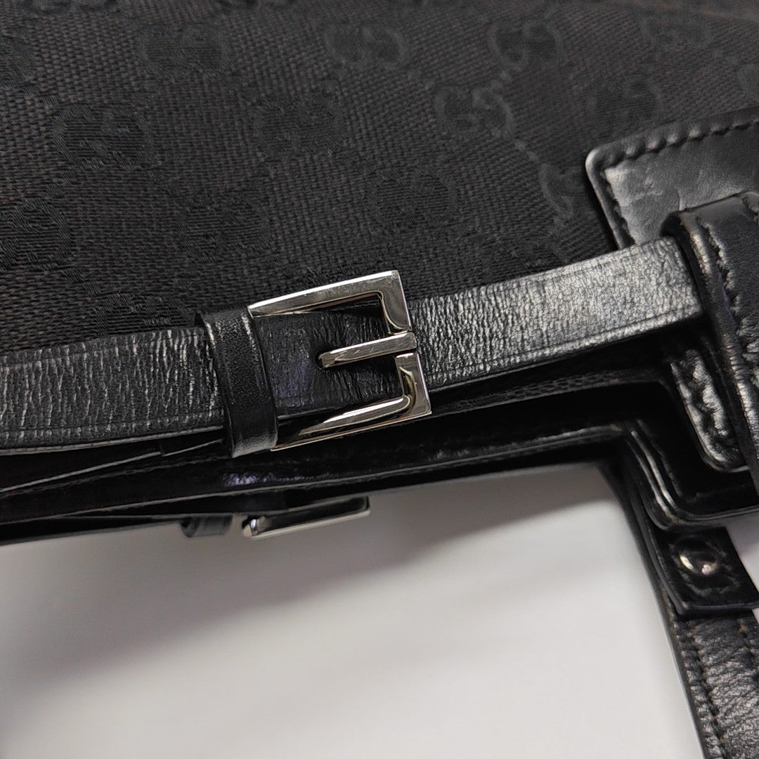 Monogram Canvas Tote Bag Black