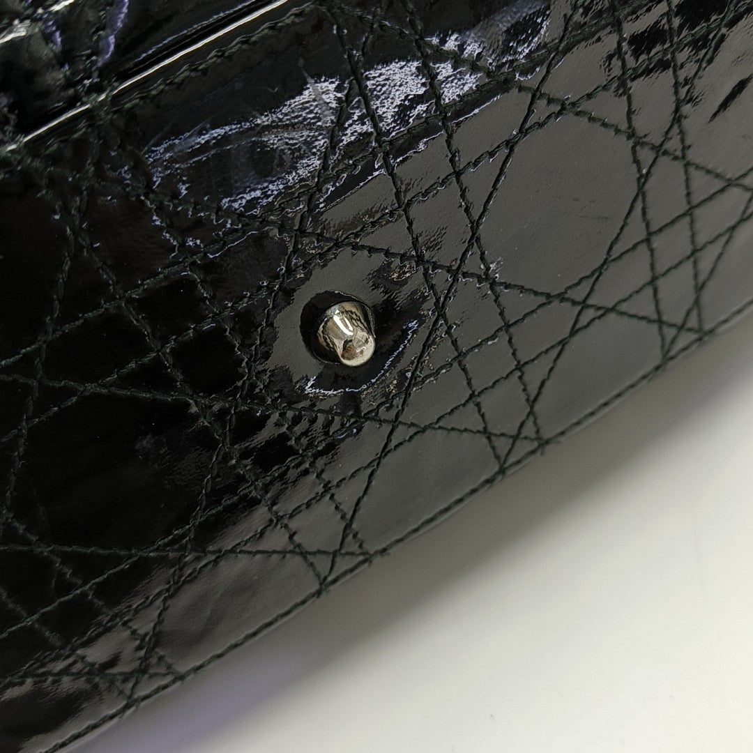 Dior Soft Cannage Patent Leather Black