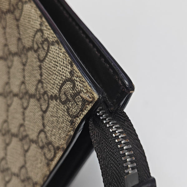 GG Supreme Monogram Coated Canvas Black