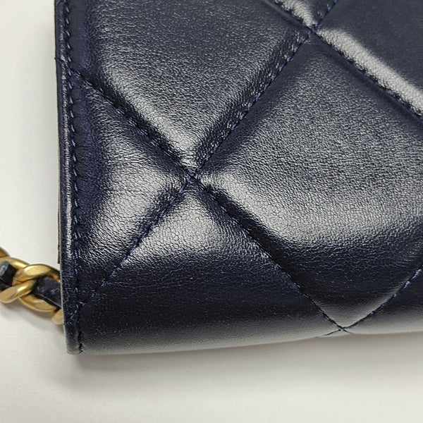 CHANEL 19 Small Quilted Lambskin Blue