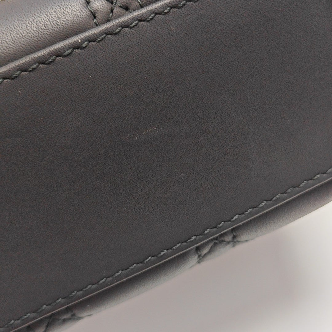 Lady Dior Mini Cannage Calfskin Black