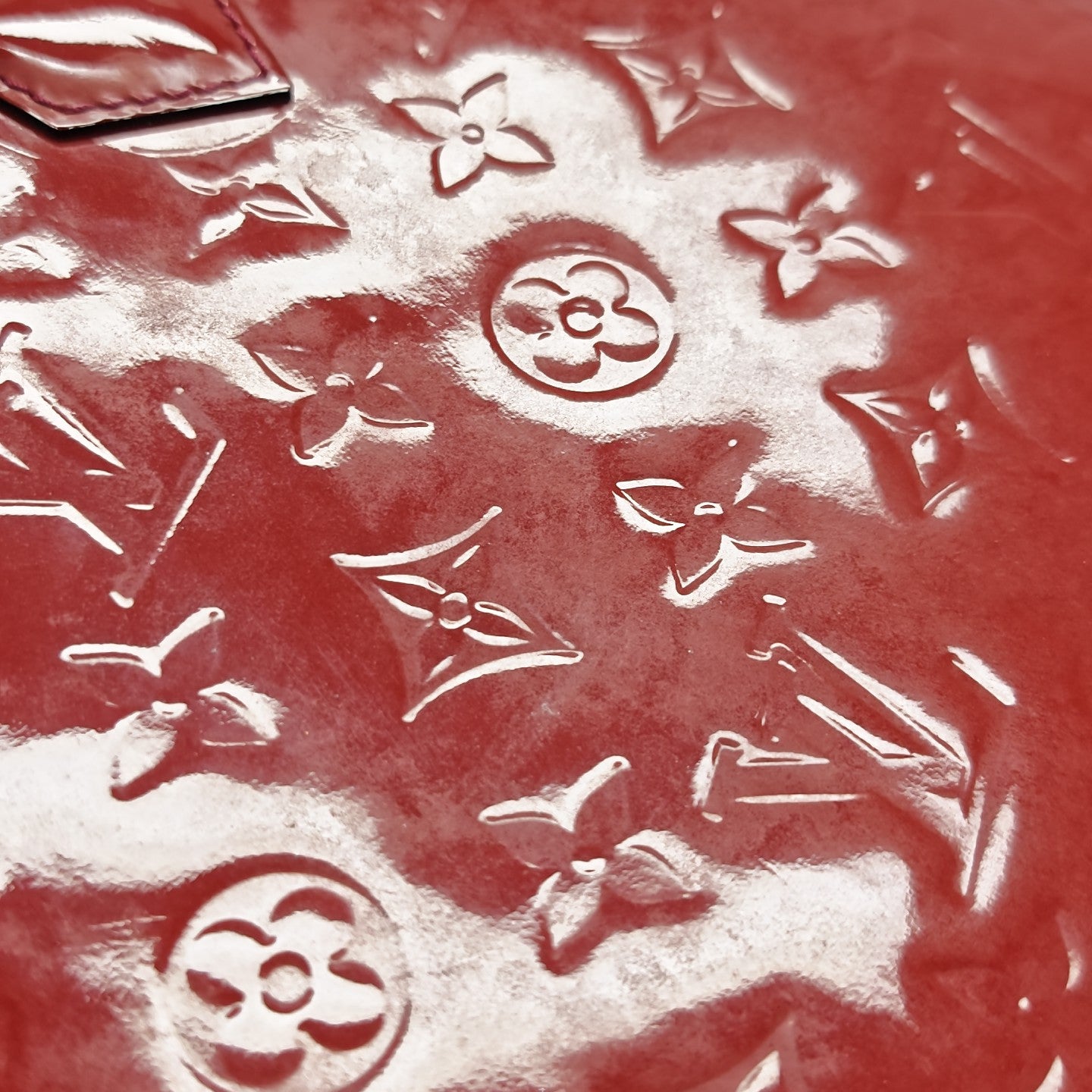 ALMA PM Monogram Patent Leather Red