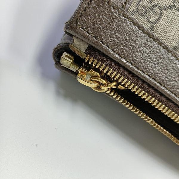 Ophidia Medium Monogram Coated Canvas Beige