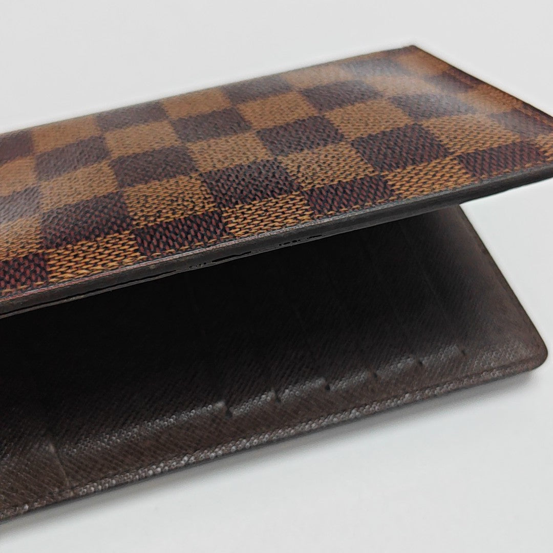 JAMES Damier Ebene Coated Canvas Brown Wallet