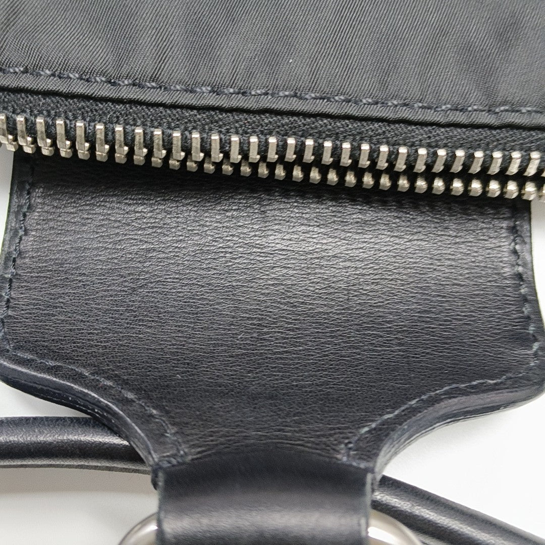 Nylon Top Handle Bag Black