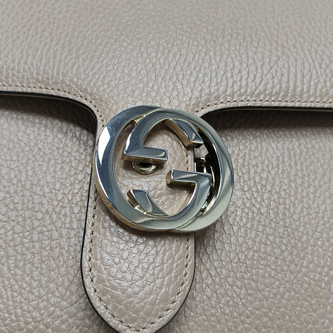 Interlocking G Large Calfskin Brown