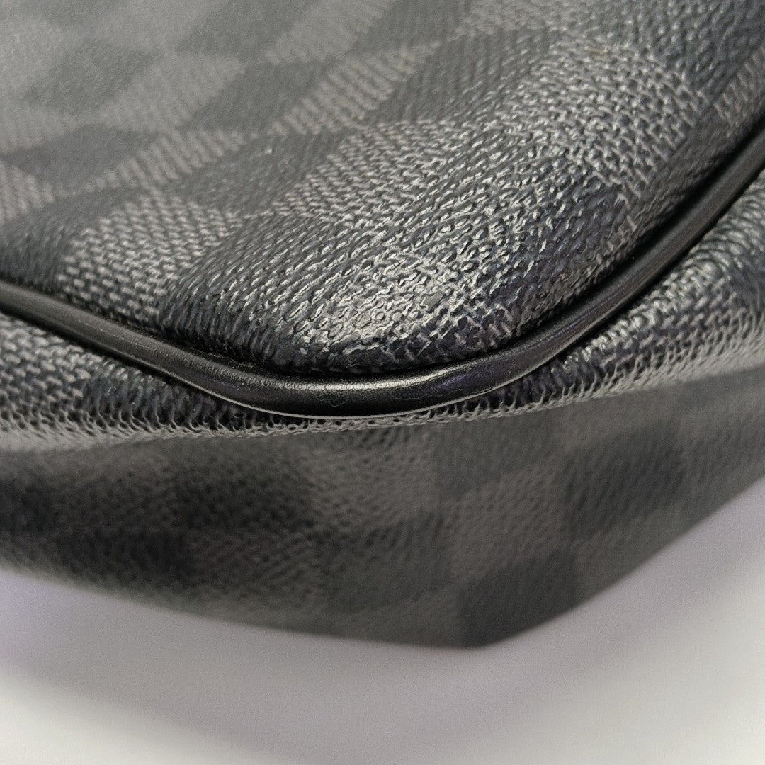 Monogram Coated Canvas Shoulder Bag Black